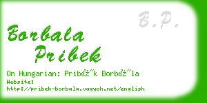 borbala pribek business card